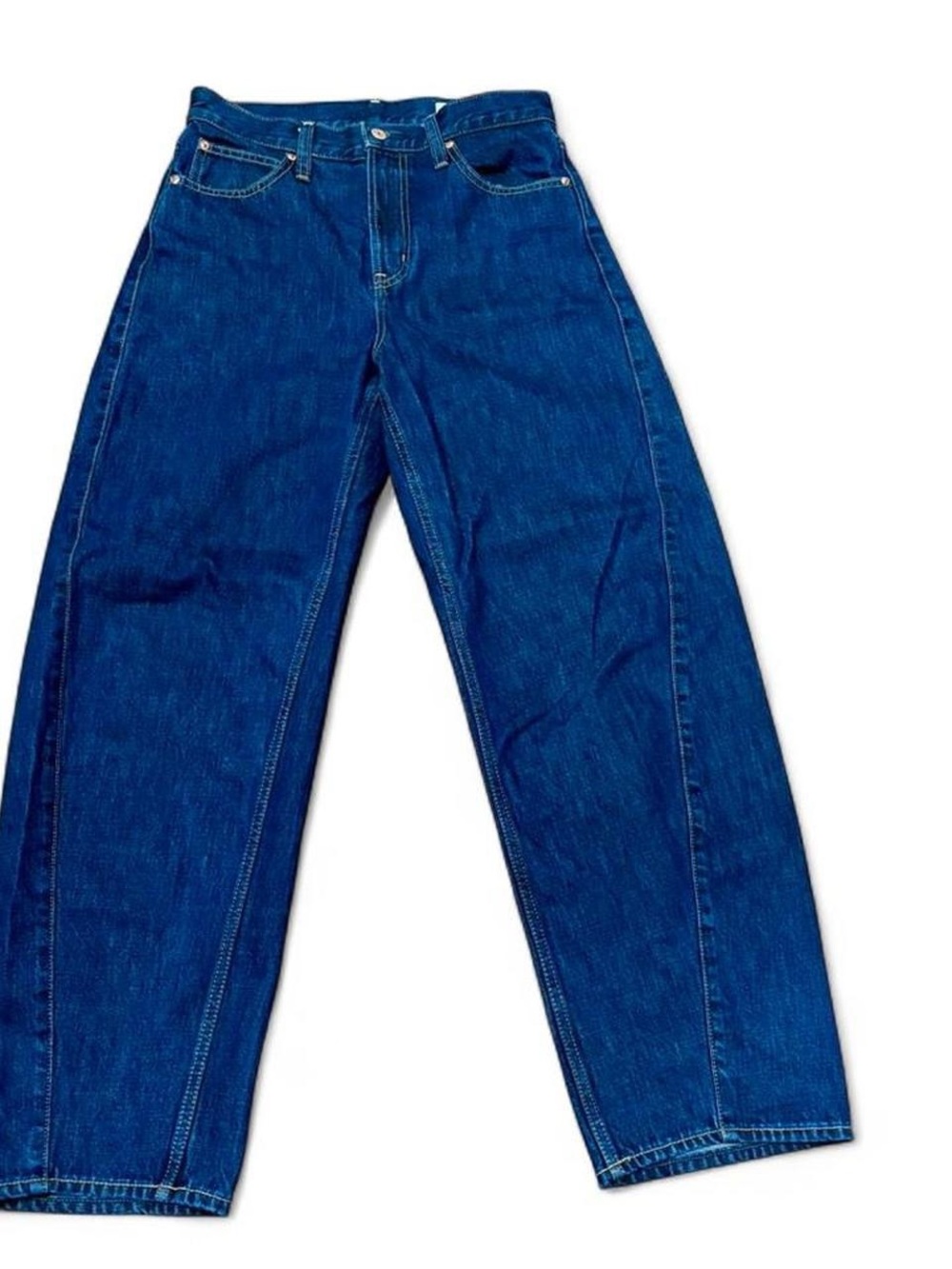 Gap High Rise Barrel Dark Blue Denim Jeans